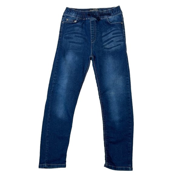 Sacred Crown Black Premium Girls Large Blue Jeans Stretch Pants Elastic Waist‎ - Picture 1 of 9